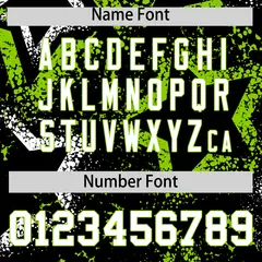 Black White Neon Green Graffiti Star Ink Baseball Jersey 4