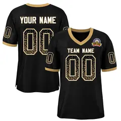 Black White-Old Gold Drift Fashion Mesh Football Jersey 1