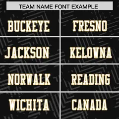 Black White-Old Gold Graffiti Line Authentic Football Jersey 3
