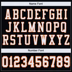 Black White-Orange Classic Mesh Authentic Football Jersey 3
