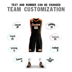 Black White-Orange Classic Mesh Basketball Jersey 4