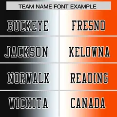 Black White-Orange Gradient Football Jersey 3