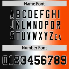 Black White-Orange Gradient Football Jersey 4