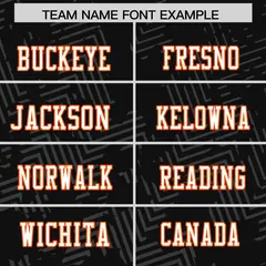 Black White-Orange Graffiti Line Authentic Football Jersey 3