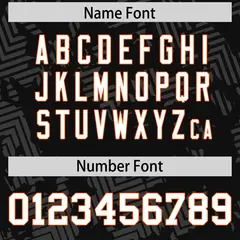 Black White-Orange Graffiti Line Authentic Football Jersey 4