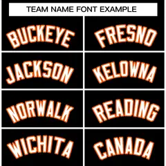 Black White-Orange Raglan Varsity Full-Snap Letterman Jacket 3