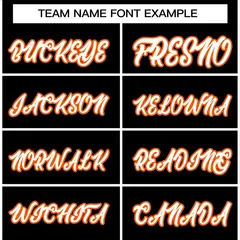 Black White-Orange Raglan Varsity Full-Snap Letterman Jacket 3
