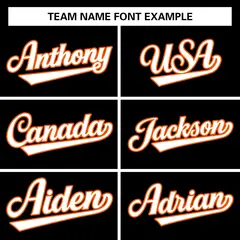 Black White-Orange Raglan Varsity Full-Snap Letterman Jacket 3