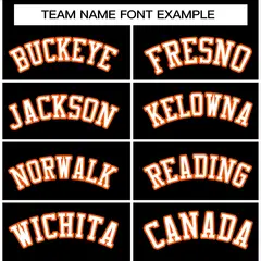 Black White-Orange Raglan Varsity Full-Snap Letterman Jacket 3