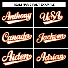 Black White-Orange Raglan Varsity Full-Snap Letterman Jacket 5