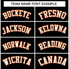 Black White-Orange Raglan Varsity Full-Snap Letterman Jacket 5