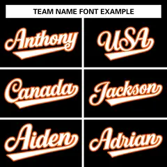 Black White-Orange Raglan Varsity Full-Snap Letterman Jacket 5
