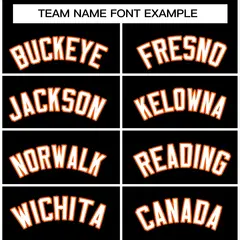 Black White-Orange Raglan Varsity Full-Snap Letterman Jacket 5