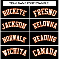 Black White-Orange Raglan Varsity Full-Snap Letterman Jacket 5