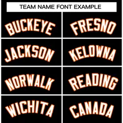 Black White-Orange Raglan Varsity Full-Snap Letterman Jacket 5