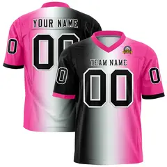 Black White-Pink Gradient Fashion Authentic Football Jersey 1