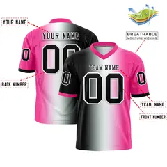 Black White-Pink Gradient Fashion Authentic Football Jersey 2