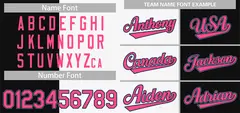 Black White-Pink Split Fashion Baseball Jersey 3