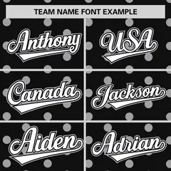 Black White Polka Dot Graffiti Baseball Jersey 3