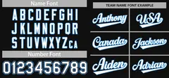 Black White-Powder Blue Full-Button Classic Baseball Jersey 3