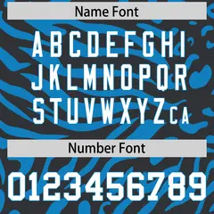 Black White-Powder Blue Zebra Stripes Football Jersey 4