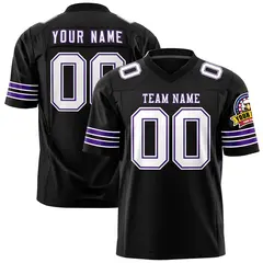 Black White-Purple Classic Authentic Football Jersey 1