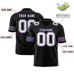 Black White-Purple Classic Authentic Football Jersey 2