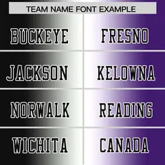 Black White-Purple Gradient Football Jersey 3