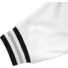 Men's Black White Raglan Full-Snap Varsity Letterman Jacket 6