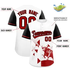 Black White Raptor Series Raglan Baseball Jersey 2
