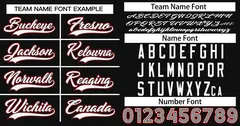 Black White Red Classic Authentic Baseball Jersey 3