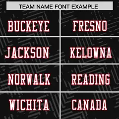 Black White-Red Graffiti Line Authentic Football Jersey 3