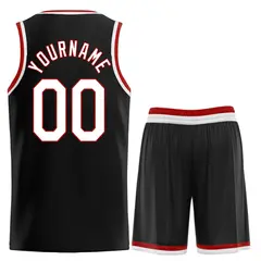 Black White-Red Heal Classic Sets Basketball Jersey 2