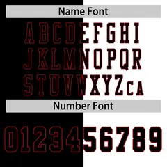 Black White-Red Split Fashion Tops Basketball Jersey 6