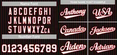 Black White-Red Stripe Authentic Fashion Baseball Jersey 3