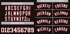 Black White-Red Stripe Authentic Fashion Baseball Jersey 3