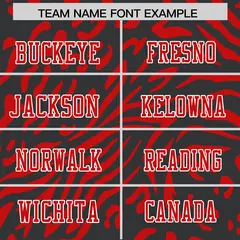 Black White-Red Zebra Stripes Pattern Football Jersey 3