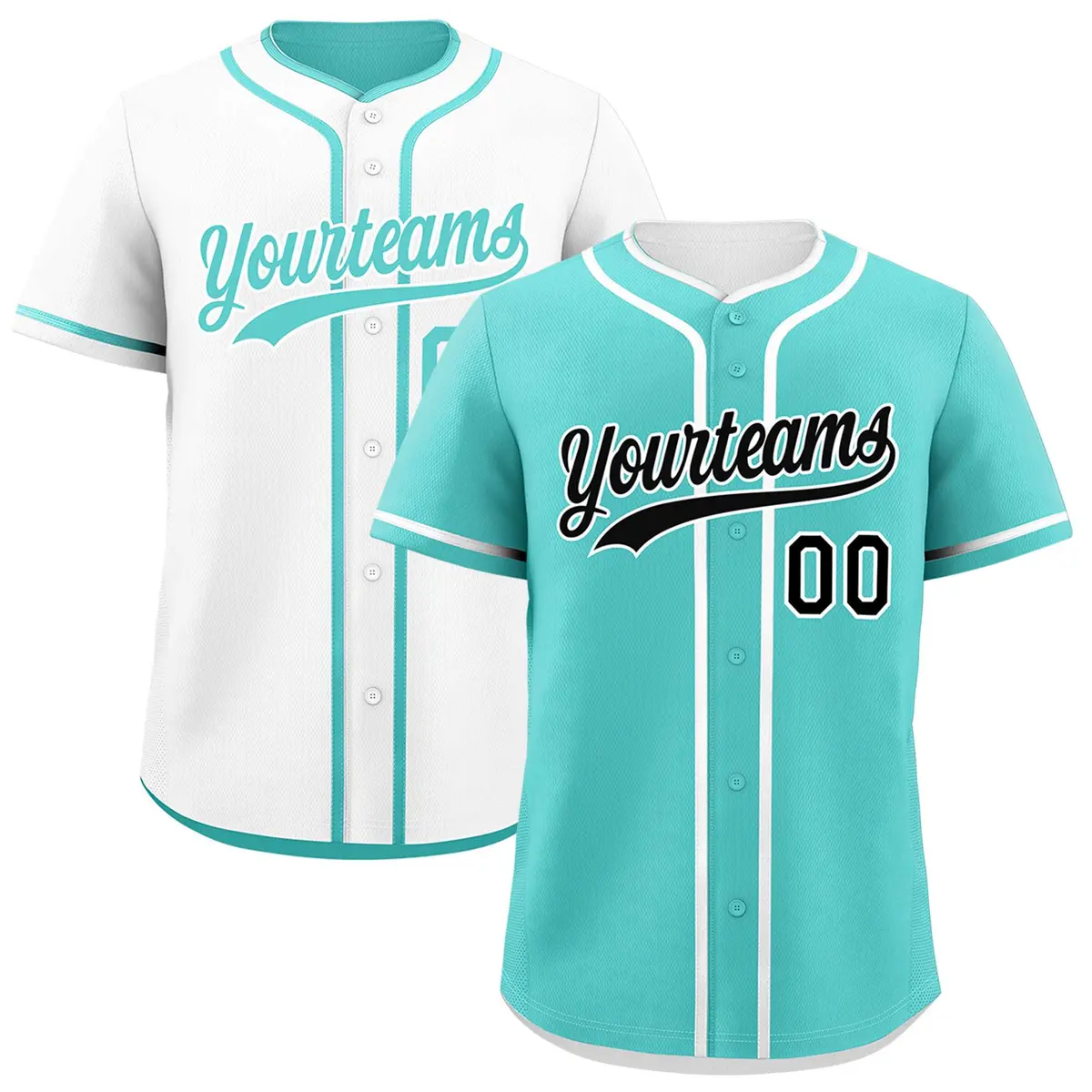 Black White Reversible Baseball Jersey