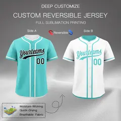 Black White Reversible Baseball Jersey 2