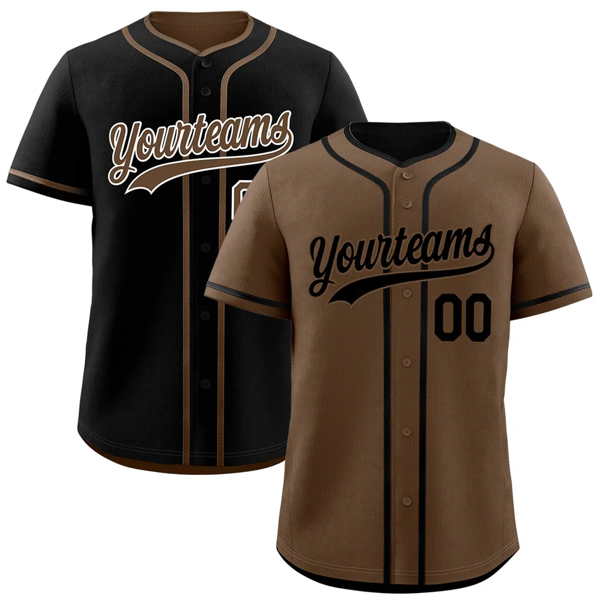 Black White Reversible Baseball Jersey
