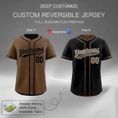 Black White Reversible Baseball Jersey 2