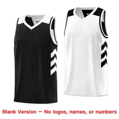 Black White Reversible Double Side Basketball Jersey 9