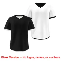 Black White Reversible Pullover Baseball Jersey 9