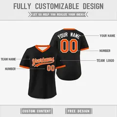 Black White Reversible Pullover Baseball Jersey 3