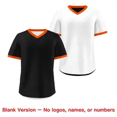Black White Reversible Pullover Baseball Jersey 9