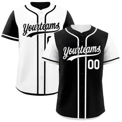 Black White Reversible Raglan Baseball Jersey