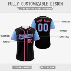 Black White Reversible Raglan Baseball Jersey 3