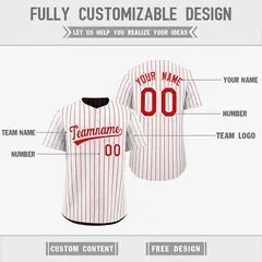 Black White Reversible Stripe Baseball Jersey 3