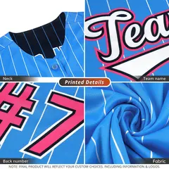 Black White Reversible Stripe Baseball Jersey 5