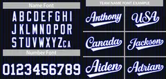 Black White-Royal Stripe Authentic Fashion Baseball Jersey 3